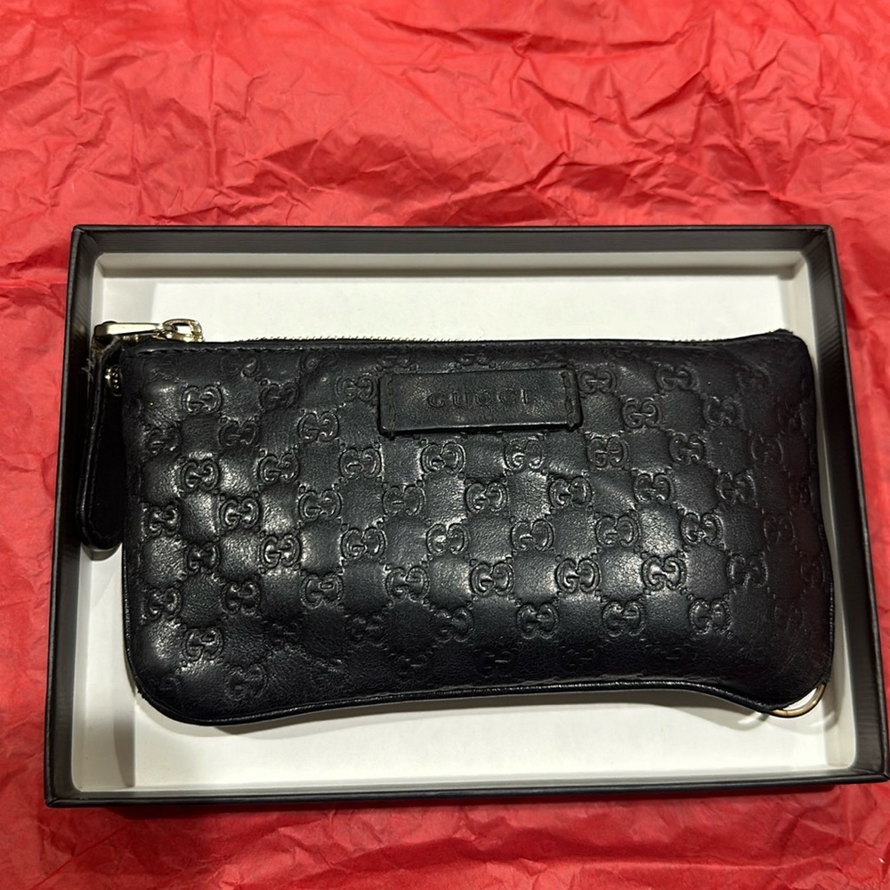 Gucci key pouch microguccissima pattern wallet
